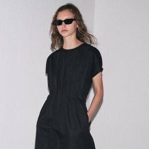 Zara - COLLECTION PLEATED MIDI DRESS - NWT